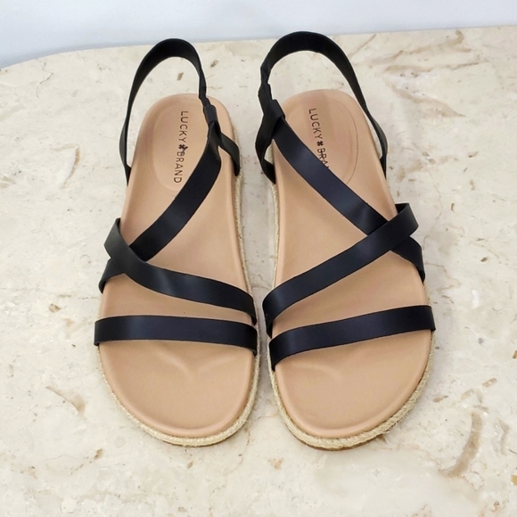 🆕️ New Lucky Brand Darli Slingback Sandal, Size  9.5 in Dusty Sand Leather - Picture 7 of 8